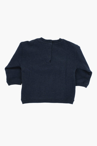 Brushed Cotton SWEAT DADY Crew-neck sweatshirt with Embroidered Logo