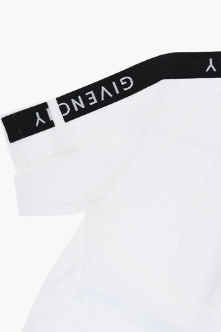 Camicia a Maniche Corte con Banda Laterale Logata e Chiusura Zip