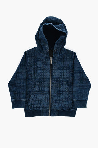 Brushed Cotton Sweatshirt with All-Over Logo