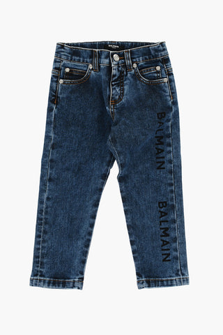 Slim Denims with Logo Print
