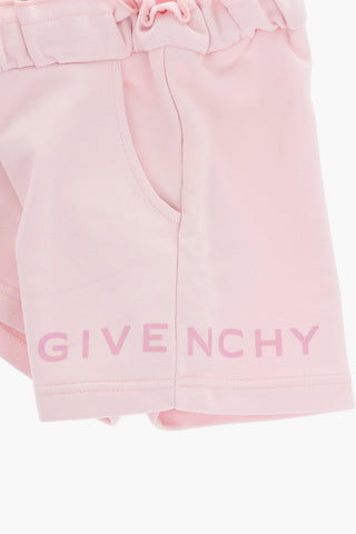Solid Color Shorts with Scalloped Edge