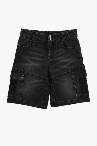 Shorts Cargo in Denim Stretch 