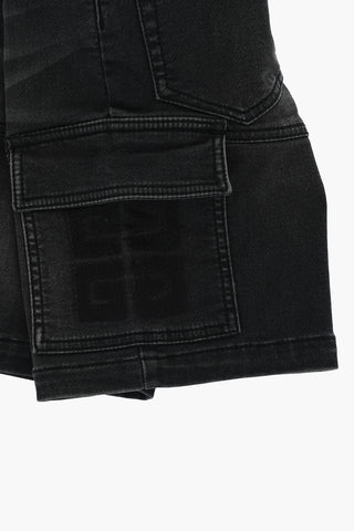 Shorts Cargo in Denim Stretch 