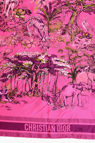 Foulard in Seta con Motivo Jungle