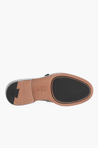 Leather Loafers with Safety Buckle and Cuir Sole