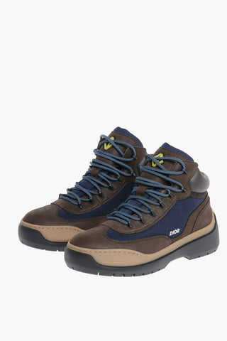 Stivaletti HIKING in Pelle con Inserti in Canvas