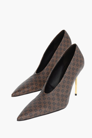 Monogrammed Pumps with Stiletto Heel
