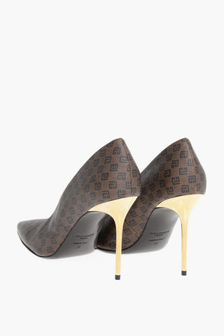 Monogrammed Pumps with Stiletto Heel