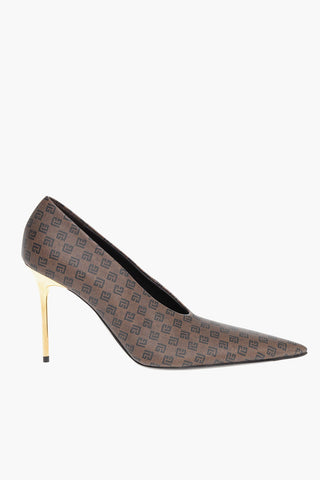 Monogrammed Pumps with Stiletto Heel