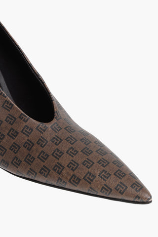 Monogrammed Pumps with Stiletto Heel