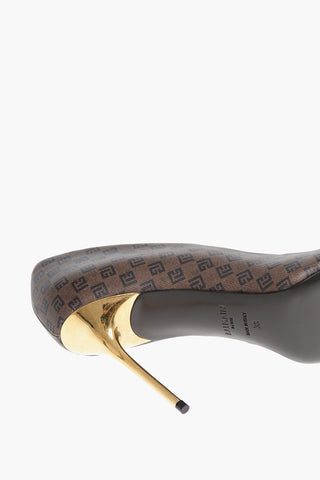 Monogrammed Pumps with Stiletto Heel