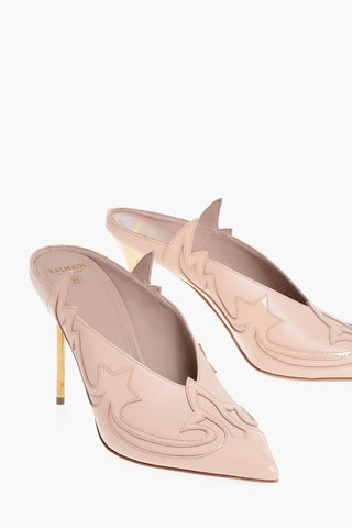 Patent Leather Pumps with Decorative Frill