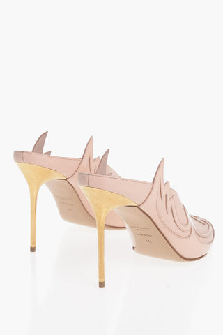 Patent Leather Pumps with Decorative Frill