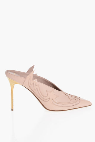 Patent Leather Pumps with Decorative Frill