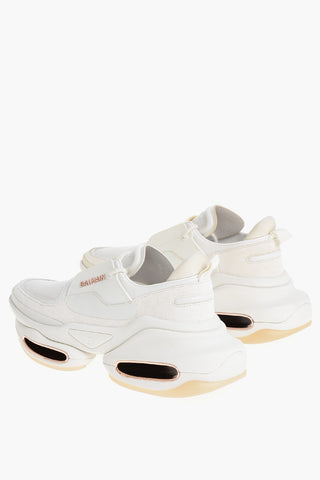 Suede Lace-up Sneakers with Logo