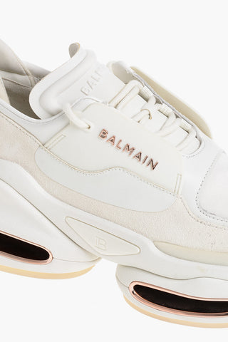 Suede Lace-up Sneakers with Logo