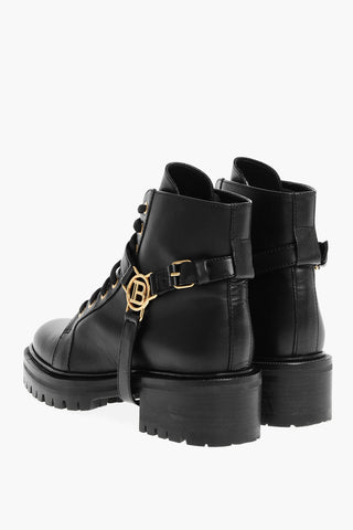 Leather Ranger Boots with Logo