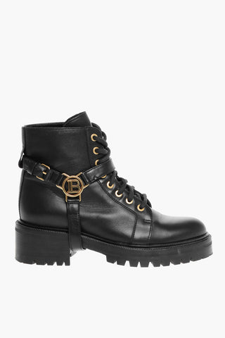 Leather Ranger Boots with Logo