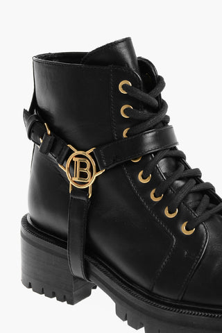 Leather Ranger Boots with Logo