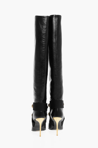 Leather ALMA Boots with Jewel Buttons