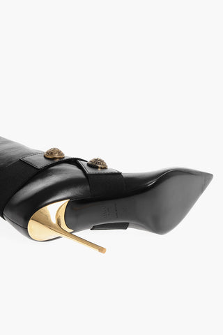 Leather ALMA Boots with Jewel Buttons