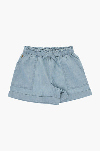 Cuffed Hem Cotton Shorts