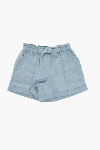 Cuffed Hem Cotton Shorts