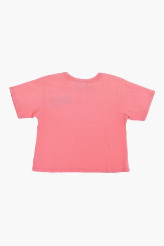 Solid Color Crew-neck T-Shirt with Printed Logo