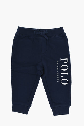 Joggers in Cotone Garzato con Logo Stampato