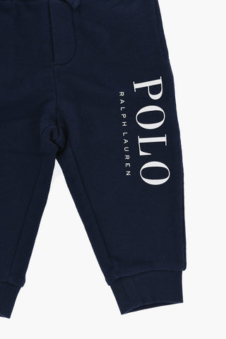 Joggers in Cotone Garzato con Logo Stampato