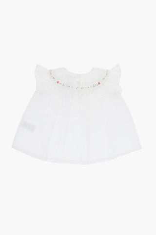 Cotton Blouse with Pleats