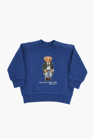 POLO BEAR Fleeced Cotton Crew-neck Sweatshirt