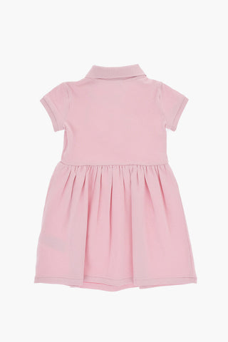 Cotton Polo Dress with Pleats