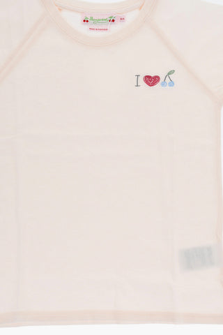 T-Shirt Girocollo ASMAE in Tinta Unita con Ricamo