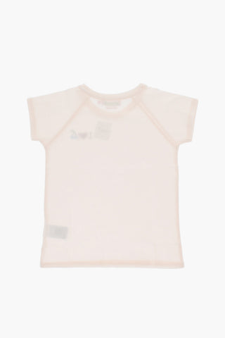 T-Shirt Girocollo ASMAE in Tinta Unita con Ricamo