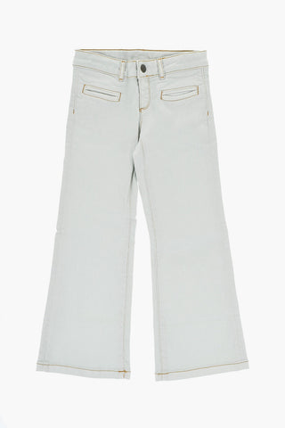Stretch Denim BESTIE Flared Jeans with Visible Stitching