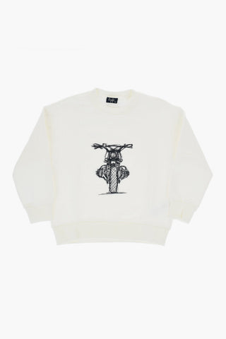 Brushed Cotton Sweatshirt with Embroidery