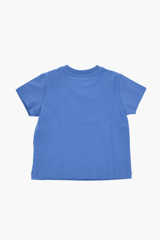 Cotton Crew-neck T-shirt with Embroidery Logo
