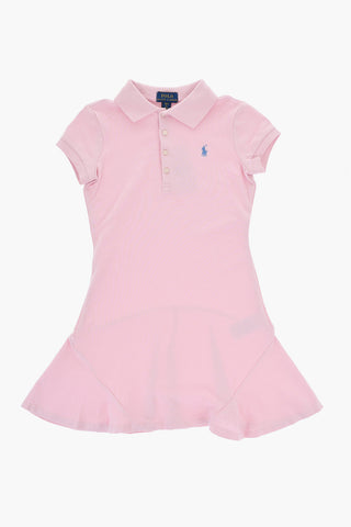 Solid Color Piquè Cotton Polo Dress