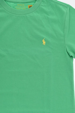 T-shirt Girocollo in Cotone con Ricamo Logo
