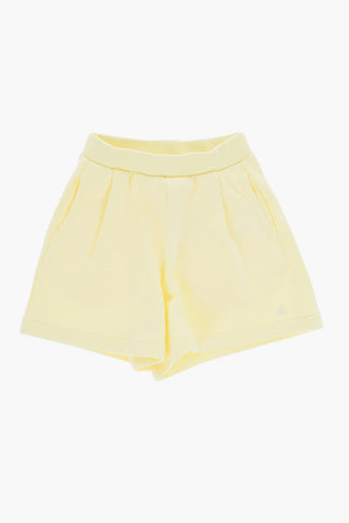 Single-Pleated Brushed Cotton CORNELIA Shorts