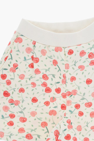 All Over Cherry Printed Cotton CORNELIA Shorts