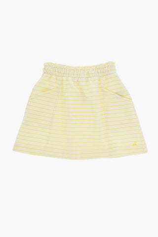Striped Flared Skirt with Elastic Waistband