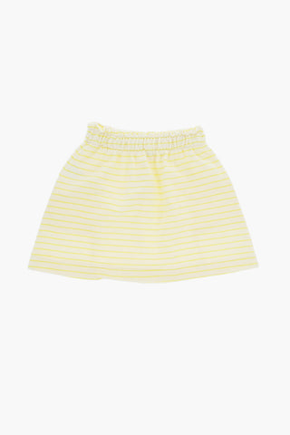 Striped Flared Skirt with Elastic Waistband