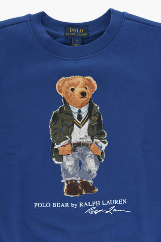POLO BEAR Fleeced Cotton Crew-neck Sweatshirt