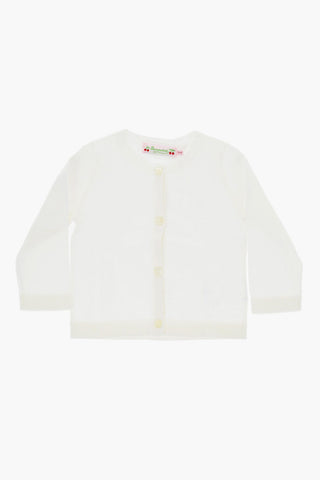 Cardigan Girocollo in Cotone a Tinta Unita