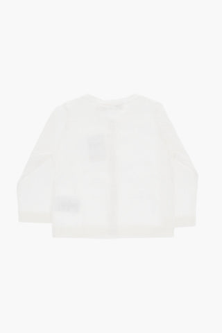 Cardigan Girocollo in Cotone a Tinta Unita