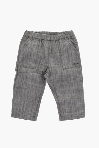 2-Pocket Casual Pants with Embroidery