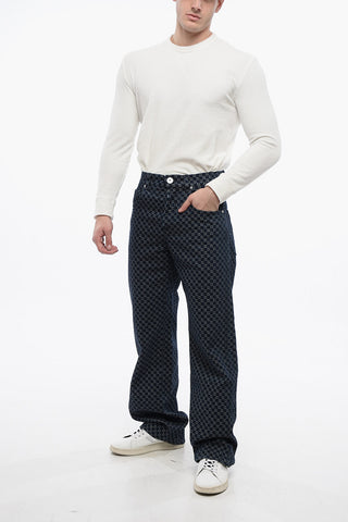 Loose-fit Denims with Monogrammed Motif