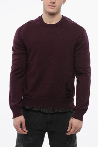 MM4 Wool Pullover with Double-layered Design
